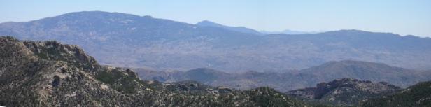 Rincon Mountains viewed from the Catalinas