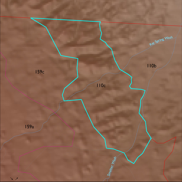 Map with the ELT 110c polygon highlighted.