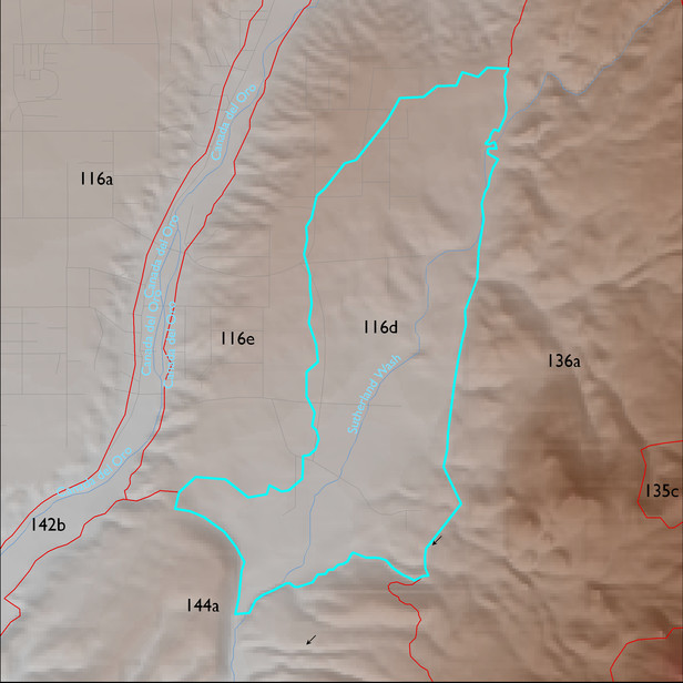 Map with the ELT 116d polygon highlighted.