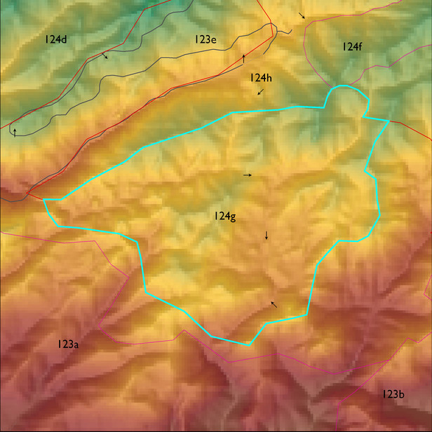 Map with the ELT 124g polygon highlighted.