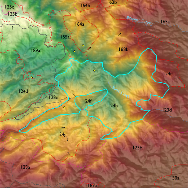 Map with the ELT 124h polygon highlighted.