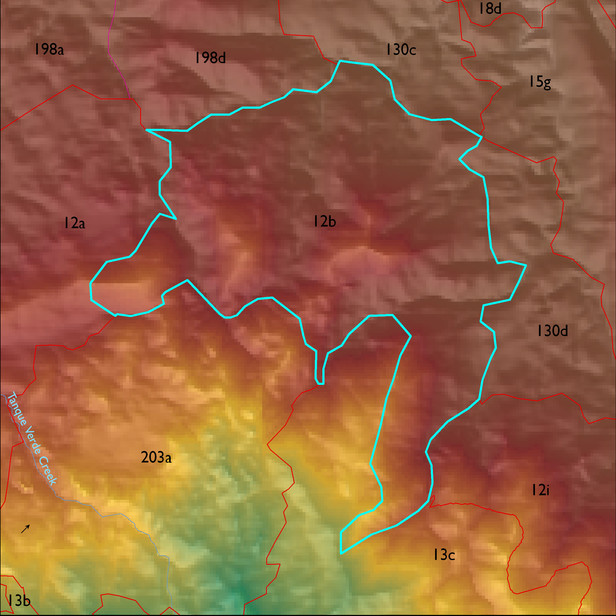 Map with the ELT 12b polygon highlighted.