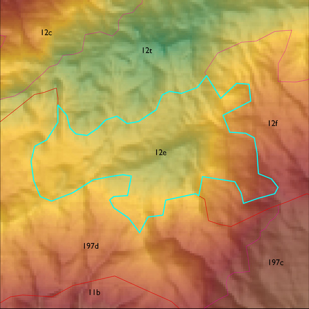 Map with the ELT 12e polygon highlighted.