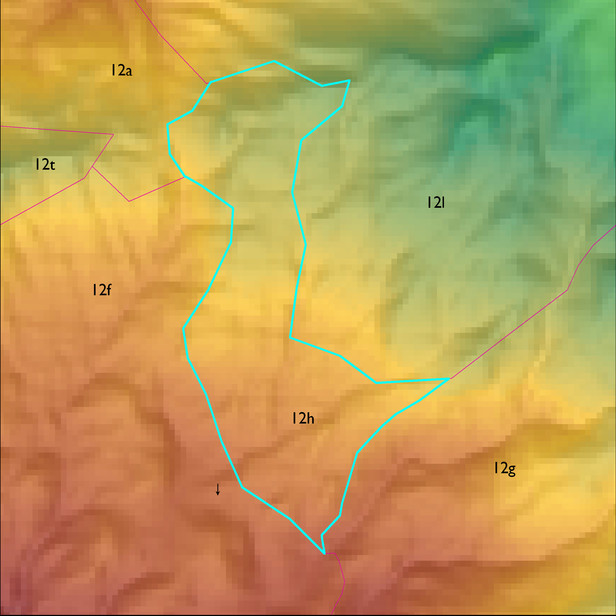 Map with the ELT 12h polygon highlighted.