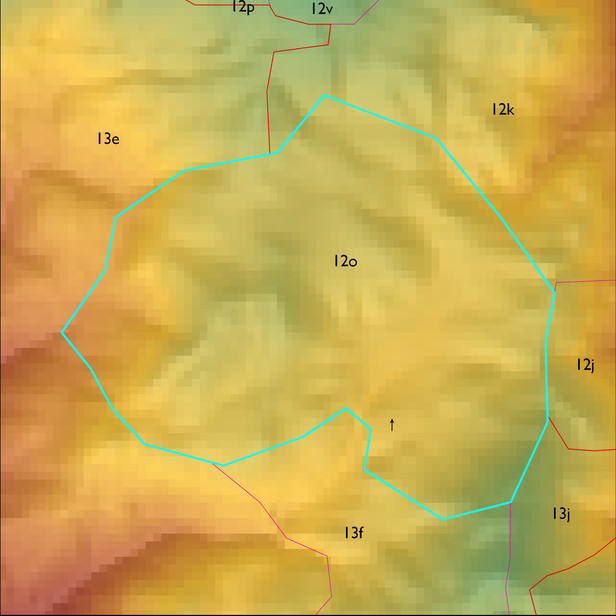Map with the ELT 12o polygon highlighted.
