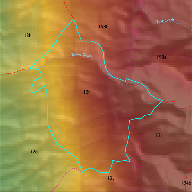 Map with the ELT 12r polygon highlighted.