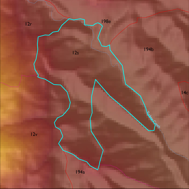 Map with the ELT 12s polygon highlighted.