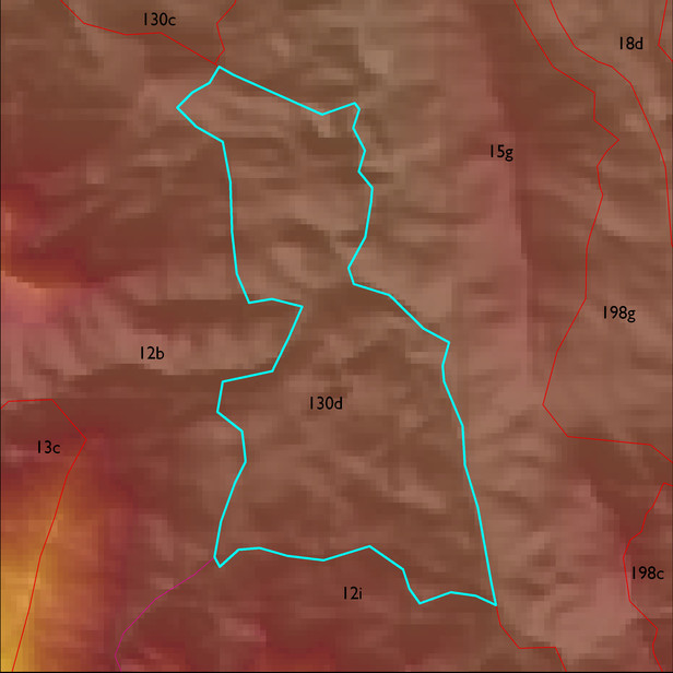 Map with the ELT 130d polygon highlighted.