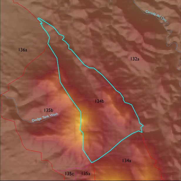 Map with the ELT 134b polygon highlighted.