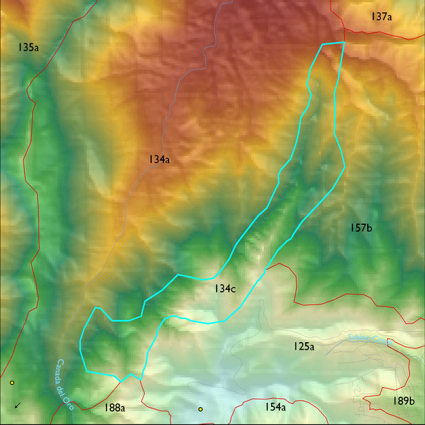 Map with the ELT 134c polygon highlighted.