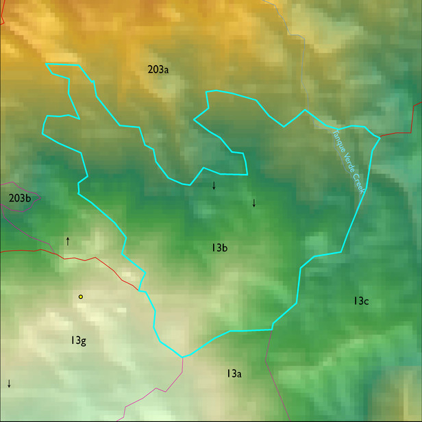 Map with the ELT 13b polygon highlighted.