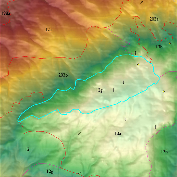 Map with the ELT 13g polygon highlighted.
