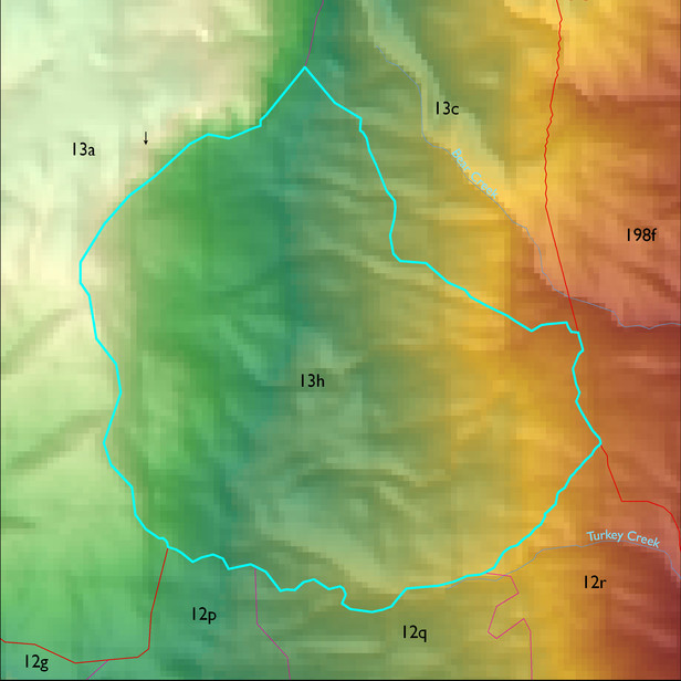 Map with the ELT 13h polygon highlighted.