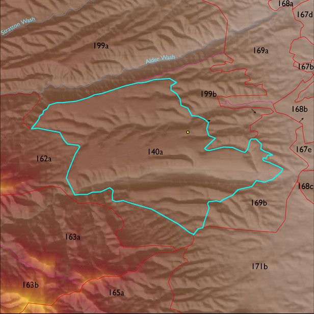 Map with the ELT 140a polygon highlighted.
