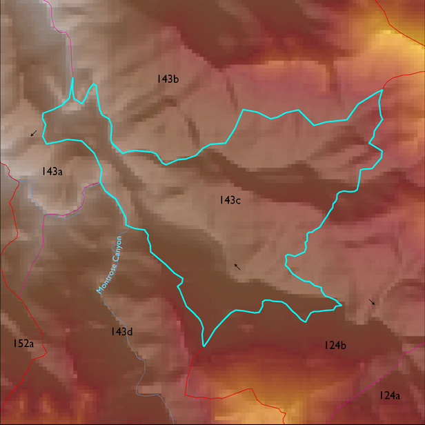 Map with the ELT 143c polygon highlighted.