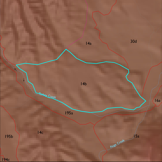 Map with the ELT 14b polygon highlighted.