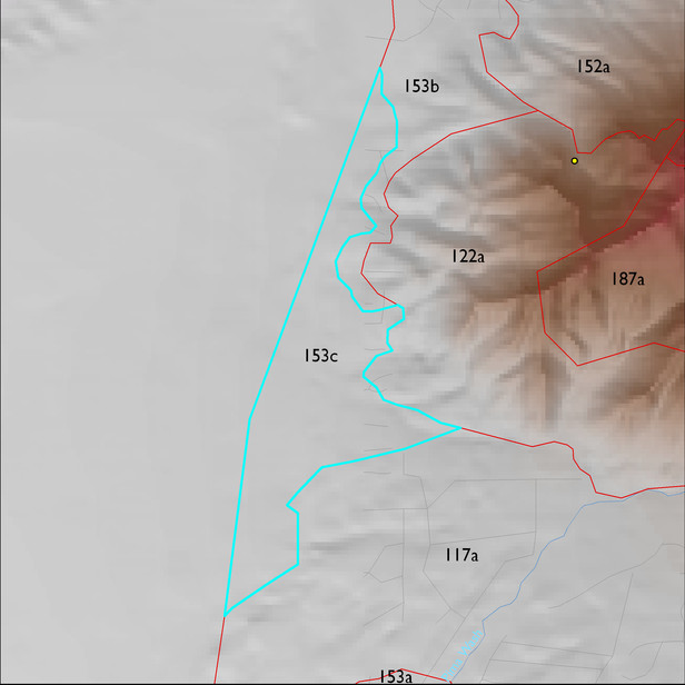 Map with the ELT 153c polygon highlighted.