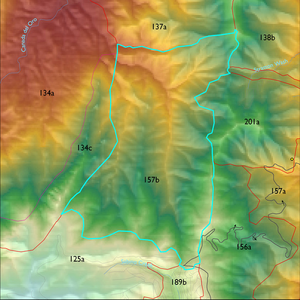 Map with the ELT 157b polygon highlighted.