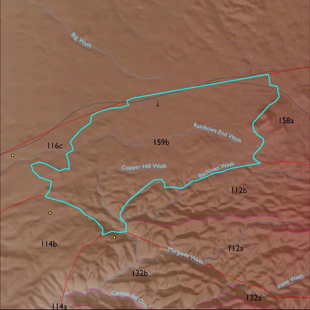 Map with the ELT 159b polygon highlighted.
