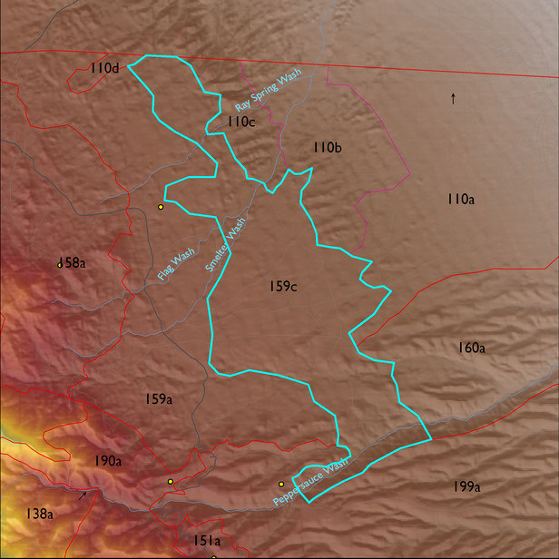 Map with the ELT 159c polygon highlighted.