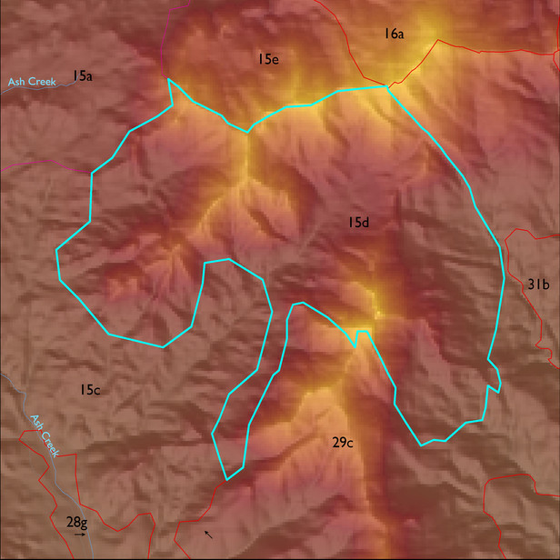 Map with the ELT 15d polygon highlighted.