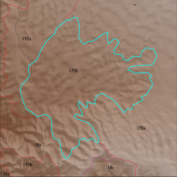 Map with the ELT 170b polygon highlighted.