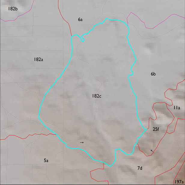 Map with the ELT 182c polygon highlighted.