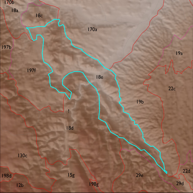 Map with the ELT 18e polygon highlighted.