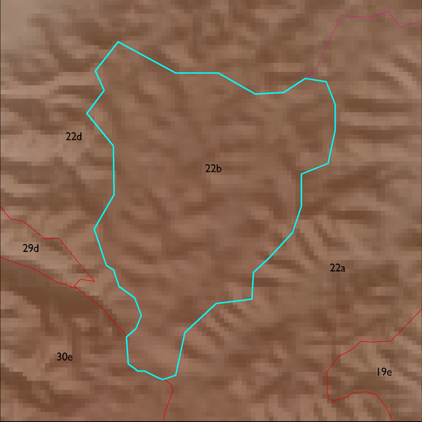 Map with the ELT 22b polygon highlighted.