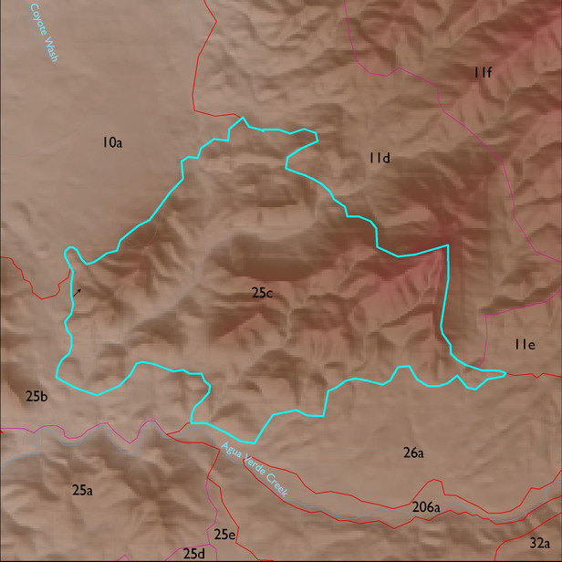 Map with the ELT 25c polygon highlighted.