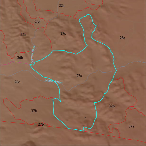 Map with the ELT 27a polygon highlighted.