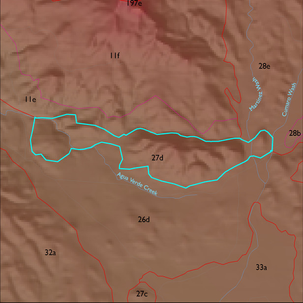 Map with the ELT 27d polygon highlighted.