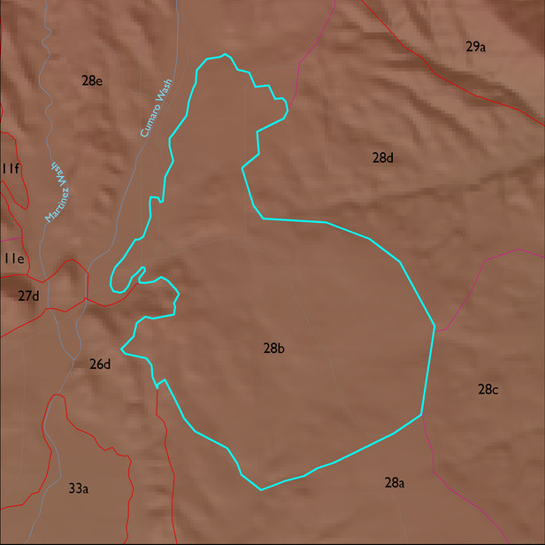 Map with the ELT 28b polygon highlighted.