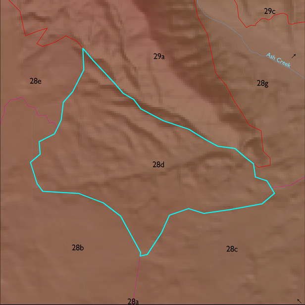 Map with the ELT 28d polygon highlighted.