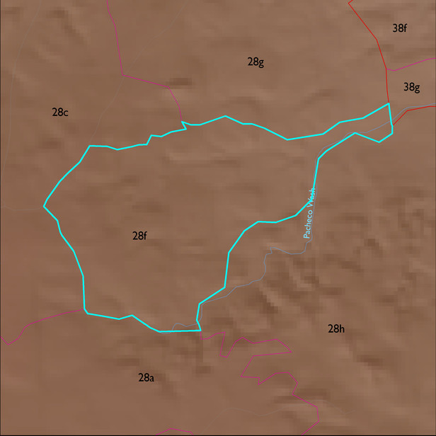 Map with the ELT 28f polygon highlighted.