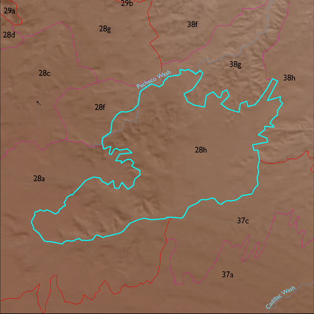 Map with the ELT 28h polygon highlighted.