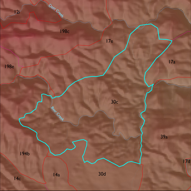 Map with the ELT 30c polygon highlighted.
