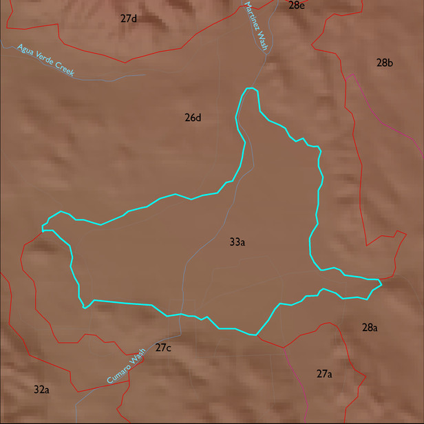 Map with the ELT 33a polygon highlighted.