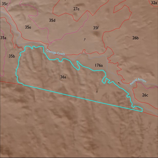 Map with the ELT 36a polygon highlighted.