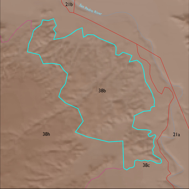 Map with the ELT 38b polygon highlighted.