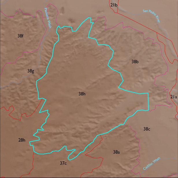 Map with the ELT 38h polygon highlighted.