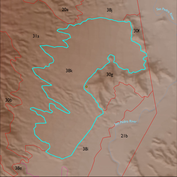 Map with the ELT 38k polygon highlighted.