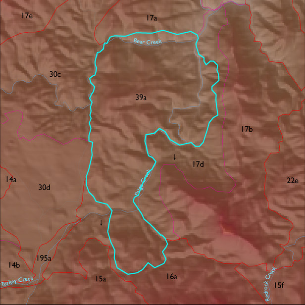 Map with the ELT 39a polygon highlighted.