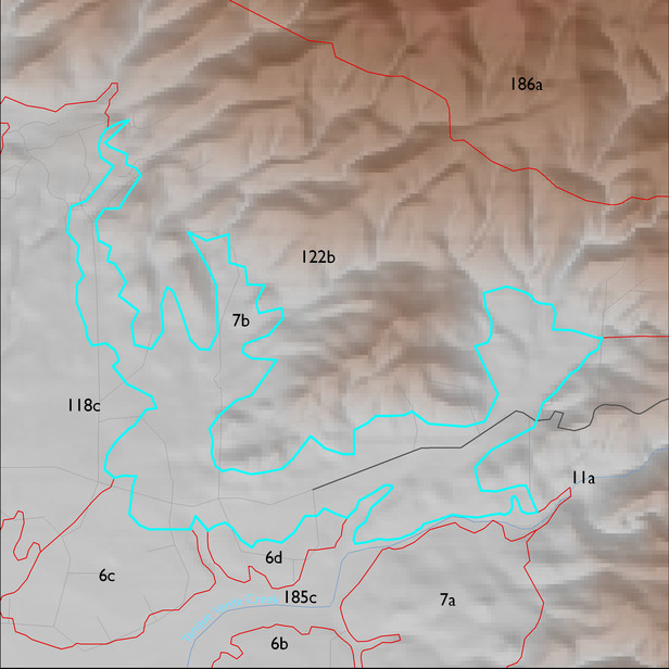 Map with the ELT 7b polygon highlighted.