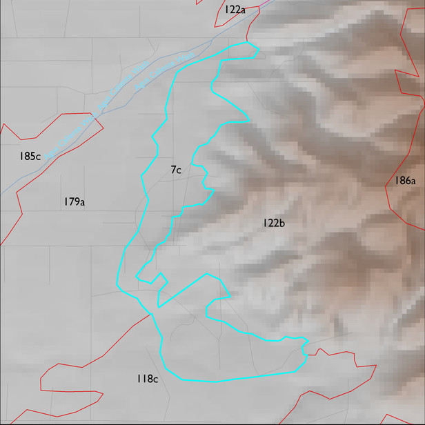 Map with the ELT 7c polygon highlighted.