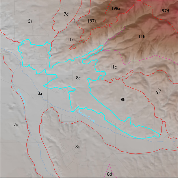 Map with the ELT 8c polygon highlighted.