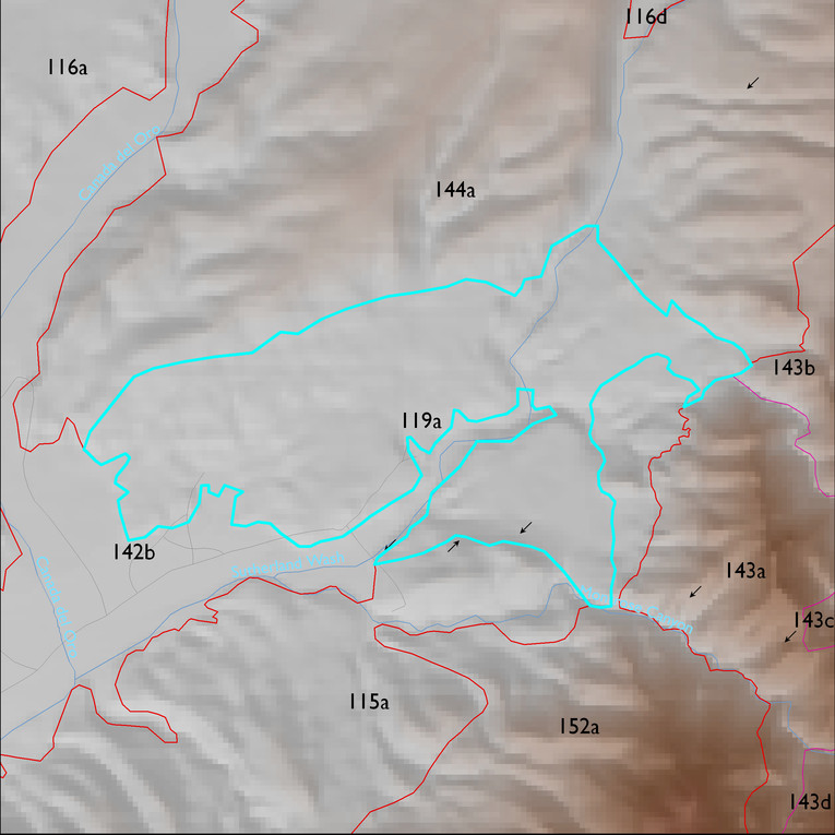 Map with the LTA 119 polygon highlighted.