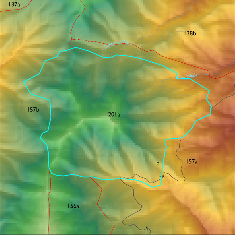 Map with the LTA 201 polygon highlighted.