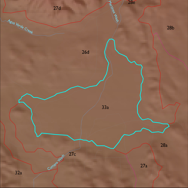 Map with the LTA 33 polygon highlighted.